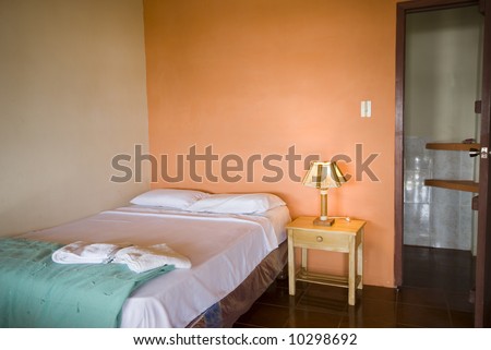 native hotel room on the ruta del sol route of the sun in montanita ecuador south america