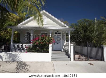 typical house architecture key west florida famous tourist destination