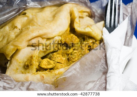 Dahl Pouri Roti Photographed In Port Of Spain Trinidad ...