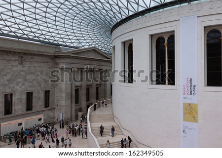 London Ã¢Â?Â? August 5: People Visiting The British Museum On August 5, 2013. The British Museum Is A Museum In London Dedicated To Human History And Culture.