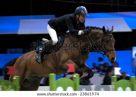 ZURICH - JANUARY 24, 2009: rider in action during the \