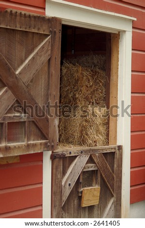 barn with hay
