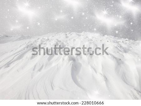 Background of cold winter landscape with snow