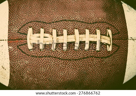 Close up of an american football - retro style