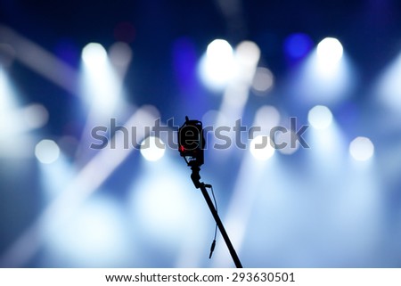 Small camera and stage lights