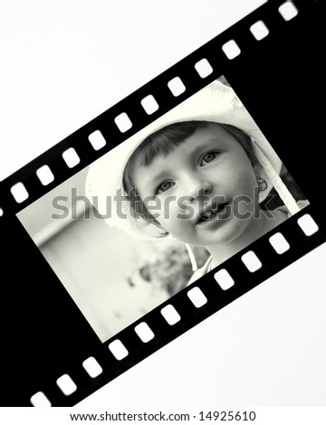Film strip with snap shot of a little girl