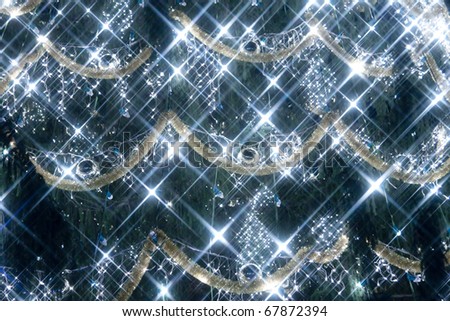 Blue glittering background with little stars