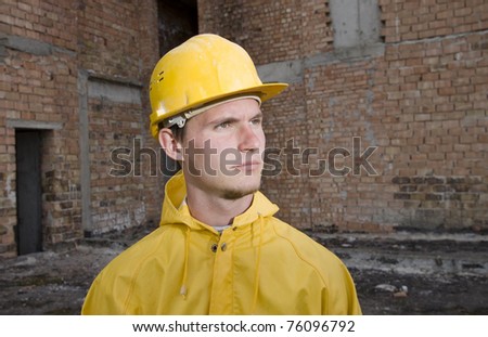 Portrait of confident construction worker