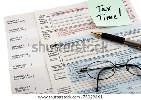 Tax instructions and tax form for tax returns preparation