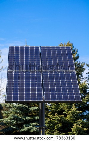 Green technology, solar panels for electricity production.