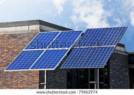 Green technology, solar panels.