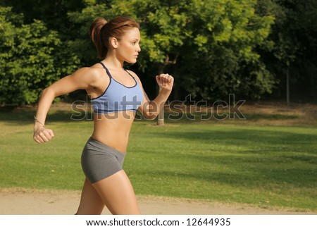 In Shape Girl Running Cross Country