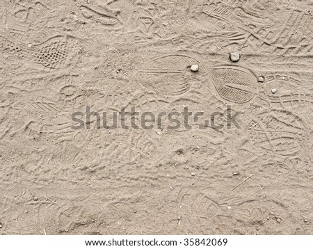 Dirt Trail Footprints