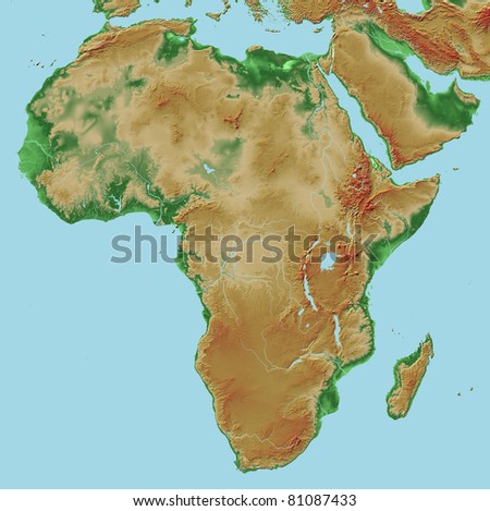 africa elevation map
