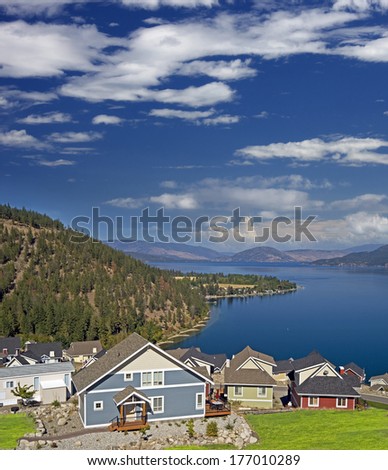 Okanagan Lake and summer homes