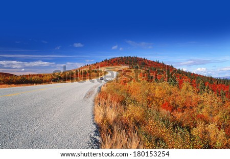 Yukon - the 'Top of the World' highway in the fall, Canada