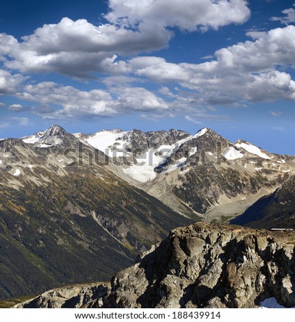 Fitzsimmons Range in Coast Mountains, British Columbia, Canada