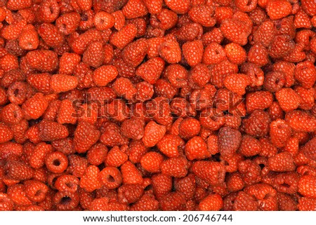 Raspberry, red fruit as the background