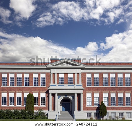 School - North America historic brick school architecture