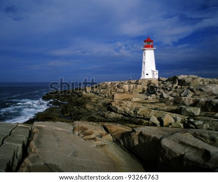 Peggy\'s Cove - Lighthouse in Nova Scotia\'s Peggy\'s Point (Atlantic Ocean), Canada