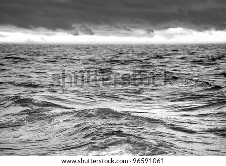 Ocean - Stormy sea with waves and dramatic sky