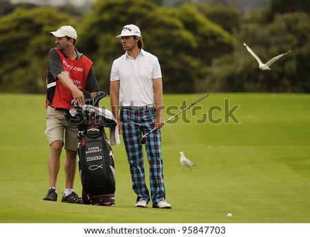 SYDNEY - NOV 10: Australian Aaron Baddeley hunts a birdie at the Emirates Australian Golf Open. Sydney - November 10, 2011