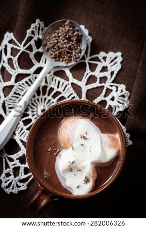 Hot chocolate with a hint of lavender