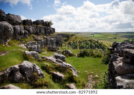Beautiful landscape in Yorkshire Dales National Park in England
