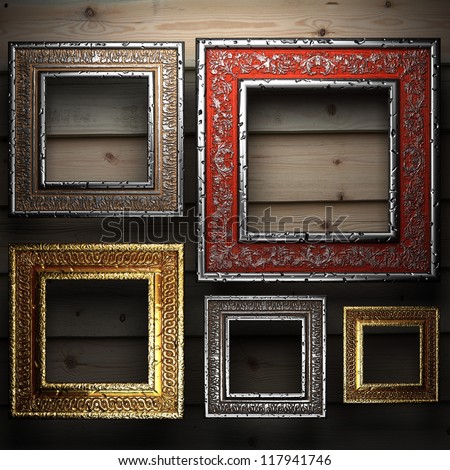 Antique ornament frame made in 3d