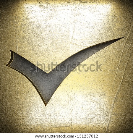 golden sign on steel wall