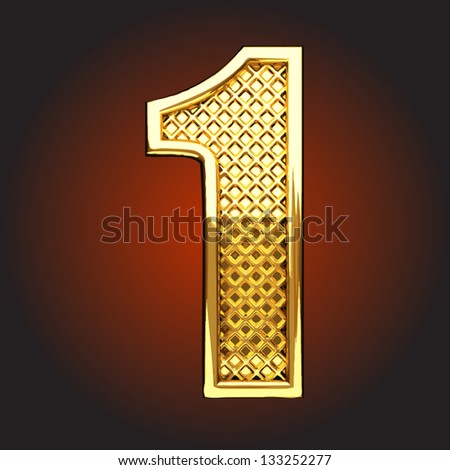 Vector golden figure Vector golden figure
