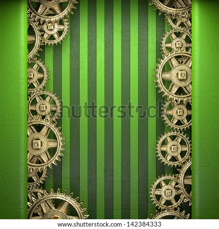 gear wheels on green background