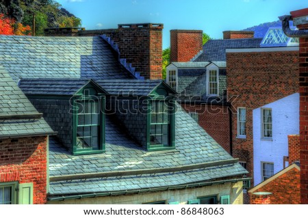 Dormer Windows in Harpers Ferry, Maryland, USA