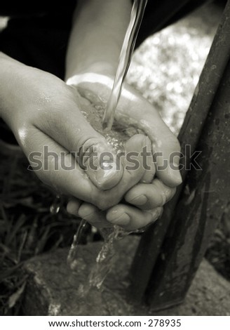 Hands and Water