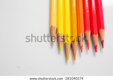 Abstract background from color pencils.warm tone color.