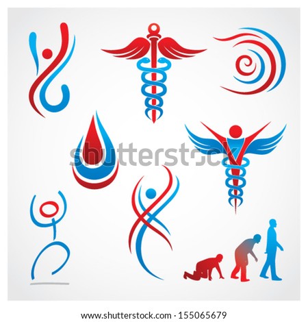 Health Medical Symbols. Set of health and medical symbols.