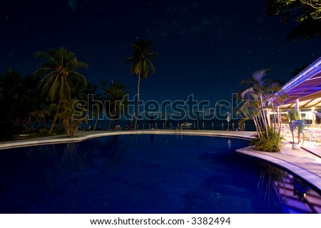 Swimming Pool and Tropical Night