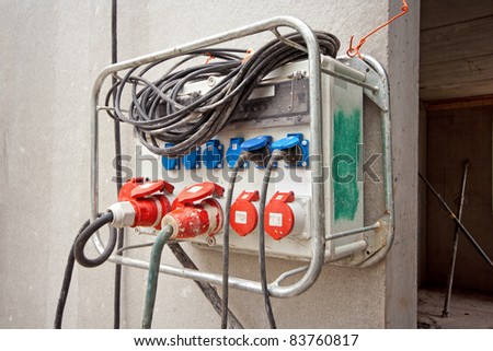 Construction site electrical distribution board