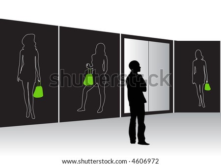 Male Shopper Shop Window