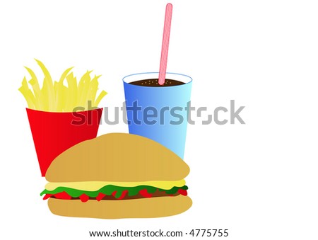 hamburger and coke