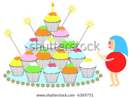colorful cupcakes cartoon. Colorful+cupcakes+cartoon