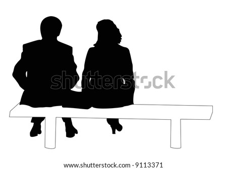 Couple Sitting On Bench Stock Photo 9113371 : Shutterstock