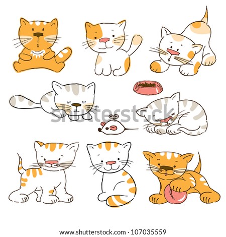 Funny Cartoon Kittens