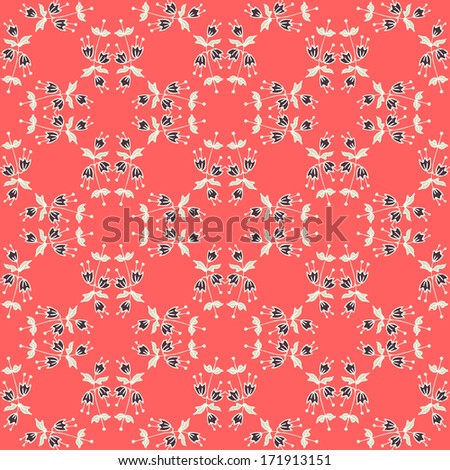 Seamless pattern - simple flower background