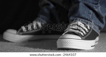 moody shoes, shallow DOF (focus on left toe cap)