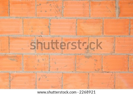 unfinished wall of bricks inside a construction site
