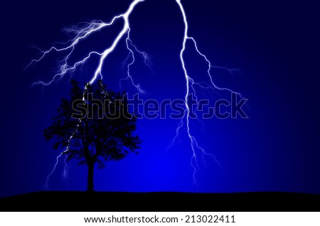 Pure energy and electricity with blue background symbolizing power