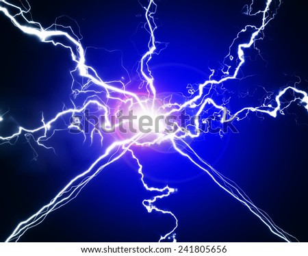 Pure energy and electricity with bright light symbolizing power