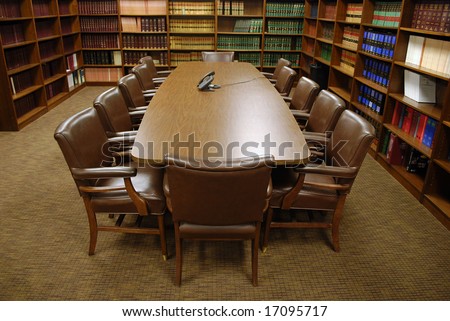 Conference Table in Library