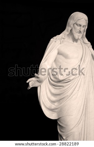 Statue of Jesus Christ with hands outstretched
